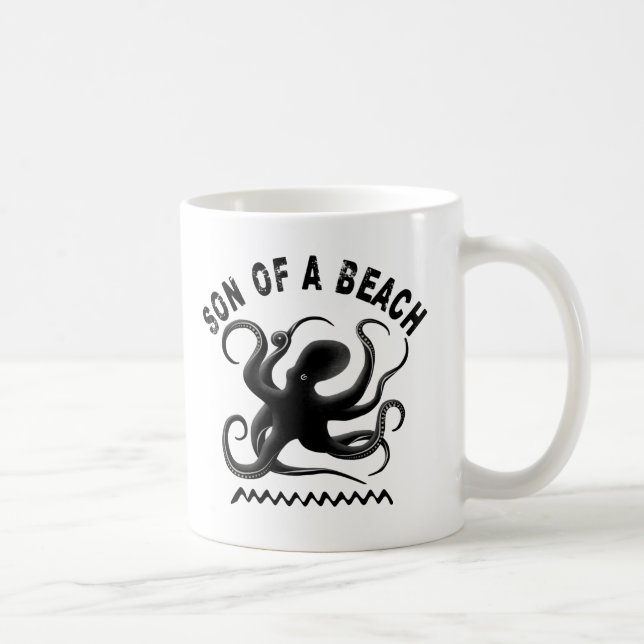 Taza De Café Hijo de una playa - Diseño de un bollo para el ama (Derecha)