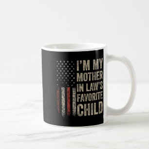 Taza De Café Hijo favorito de la suegra divertido bandera de EE