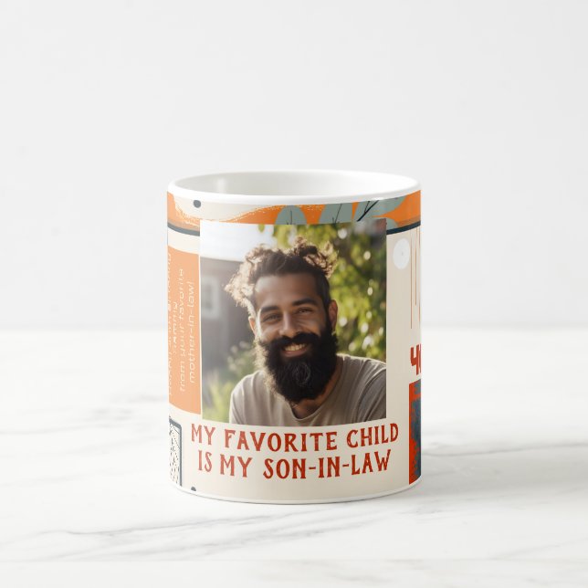 Taza De Café Hijo favorito en la ley cumpleaños foto de Guay Mu (Centro)