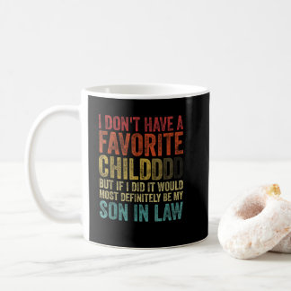 Taza De Café Hijo favorito más definitivamente suegro