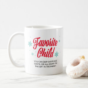 Taza De Café Hijo favorito, soy Navidades de la familia gracios
