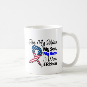 Taza De Café Hijo - mi soldado, mi cinta patriótica del héroe