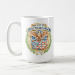Taza De Café Hijos de la Revolución Americana SAR Est 1889 Orgu