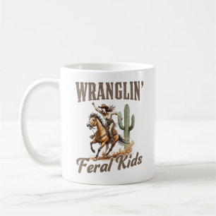 Taza De Café Hijos Feral de Wranglin - Divertido Día de la Madr