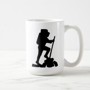 Taza De Café Hiking Adventure Silhouette Mug, regalo de amante 