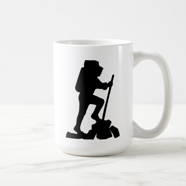Taza De Café Hiking Adventure Silhouette Mug, regalo de amante  (Derecha)