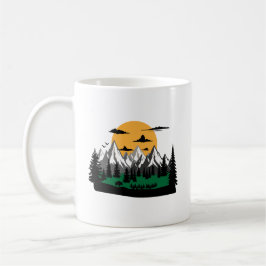 Taza De Café hiking and camping in mountains graphic