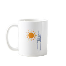 Hiking between trees graphic