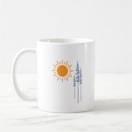 Taza De Café Hiking between trees graphic