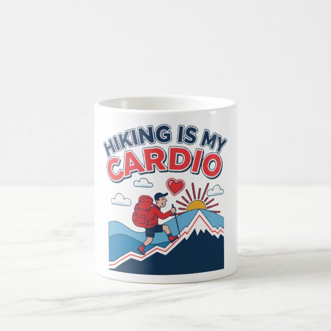 Taza De Café Hiking Is My Cardio (Centro)