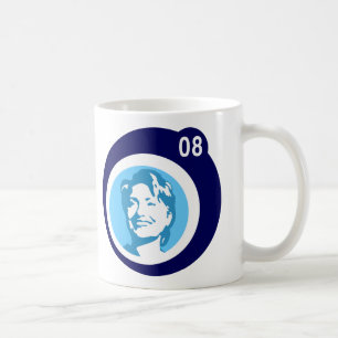 Taza De Café hillary clinton 08. burbujas azules.