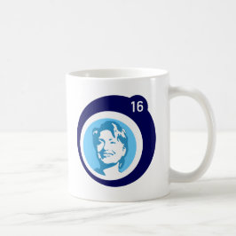 Taza De Café hillary clinton burbuja azul