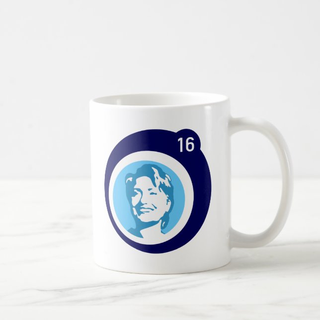 Taza De Café hillary clinton burbuja azul (Derecha)
