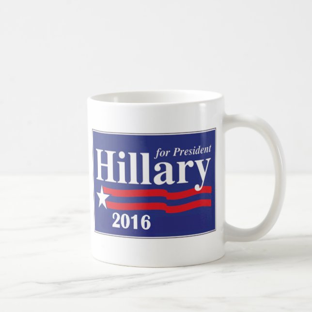 Taza De Café Hillary Clinton para Presidente 2016 Coffee Mug (Derecha)