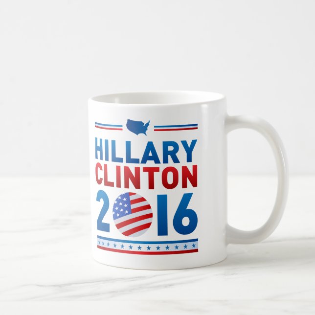 Taza De Café HILLARY CLINTON Para Presidente 2016 Mug (Derecha)