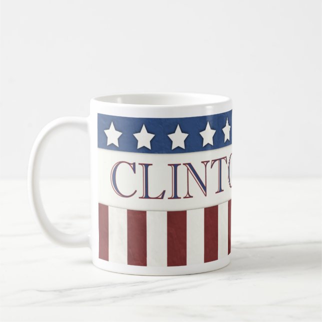 Taza De Café Hillary Clinton Presidente 2016 Estrellas y franja (Izquierda)