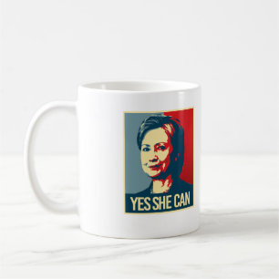 Taza De Café hillary - sí ella puede - - 