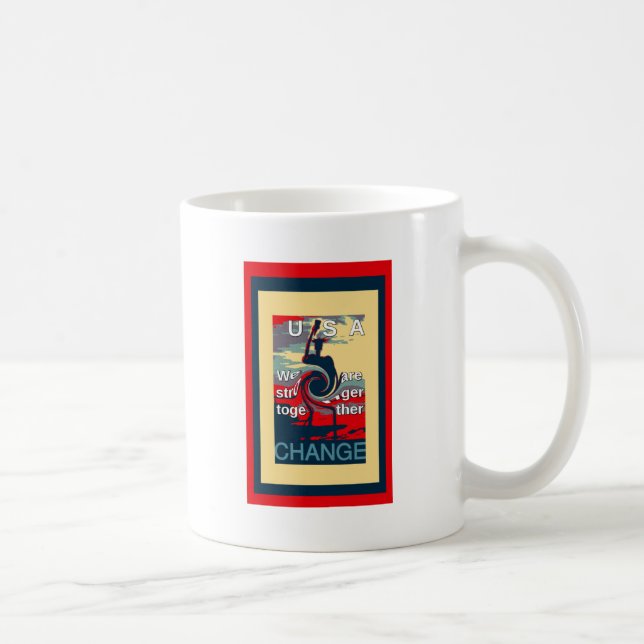 Taza De Café Hillary USA somos más fuertes juntos (Derecha)