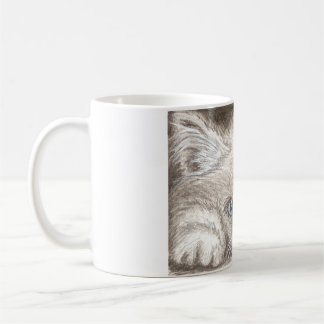 Taza de café Himalayan persa del gatito/del gato