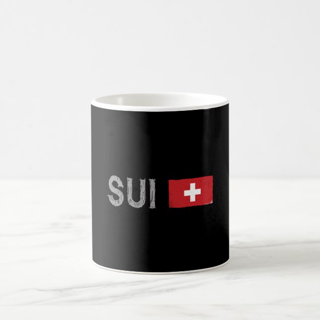Taza De Café Hinchas de fútbol de Suiza camuflan bandera suiza (Centro)