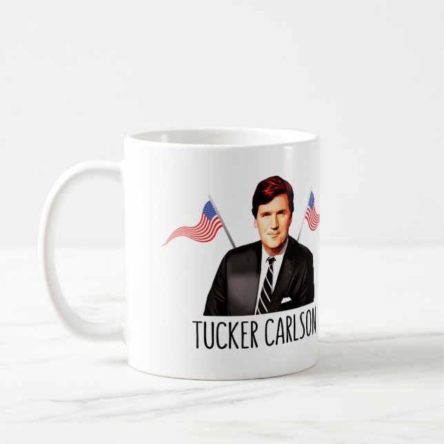 Taza De Café Hinchas de Tucker Carlson Mug (Izquierda)
