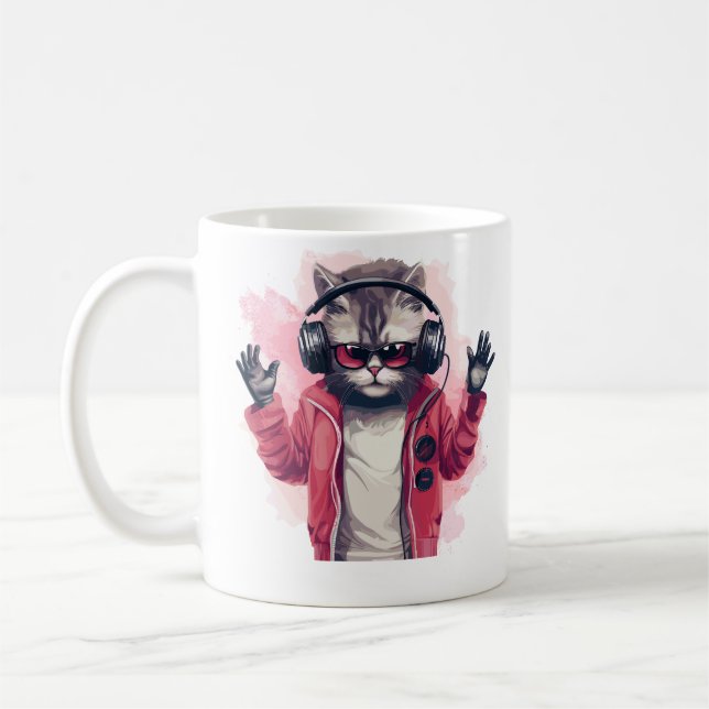 Taza De Café Hip Hop Kitty (Izquierda)