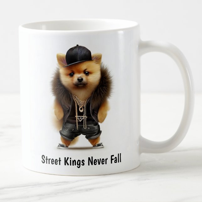 Taza De Café Hip Hop Pomeranian Thug Coffee Mug (Subido por el creador)