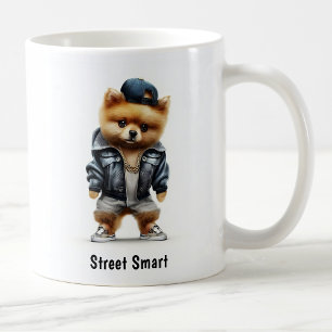 Taza De Café Hip Hop Pomeranian Thug Coffee Mug