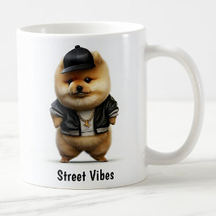 Taza De Café Hip Hop Pomeranian Thug Coffee Mug