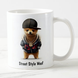 Taza De Café Hip Hop Pomeranian Thug Coffee Mug