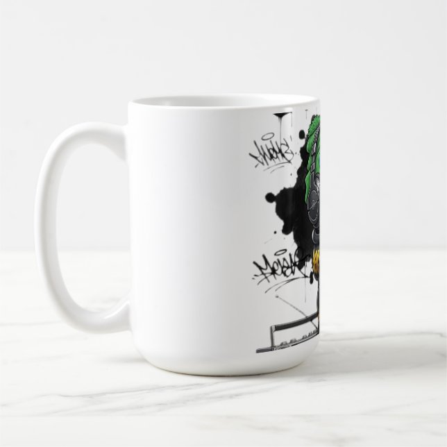 Taza De Café Hip-Hop Snoopy Urban Street Art Illustration (Izquierda)