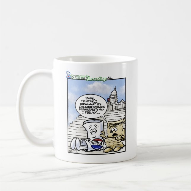 Taza De Café HIPAA 1a enmienda Mug incomprendido (Izquierda)