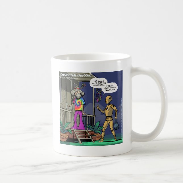Taza De Café Hipie de Pruebas de Choque Divertido (Derecha)