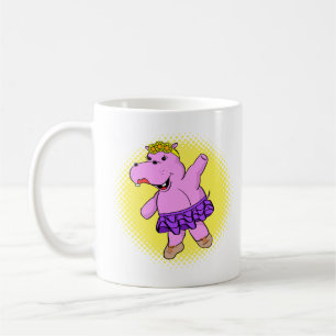Taza De Café Hipópotamo Bailarina Con Tutú