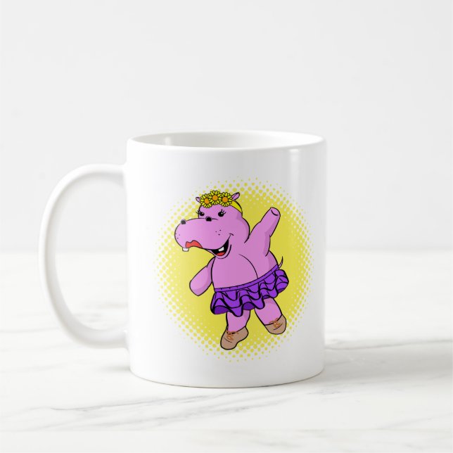 Taza De Café Hipópotamo Bailarina Con Tutú (Izquierda)
