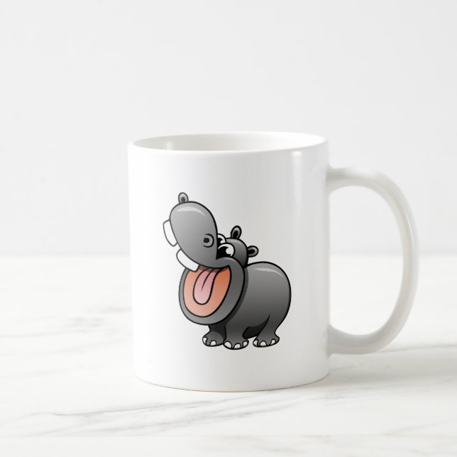 Taza De Café Hipopótamo del dibujo animado (Derecha)