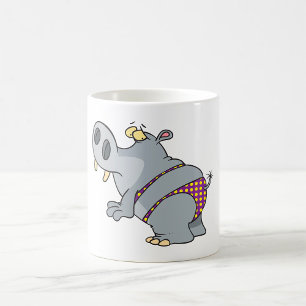 Taza De Café Hipopótamo En Un Bikini