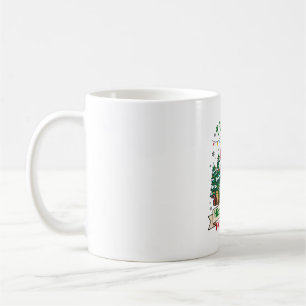 Taza De Café Hipopótamo Navidad Hipopótamo Sombrero Santa Árbol
