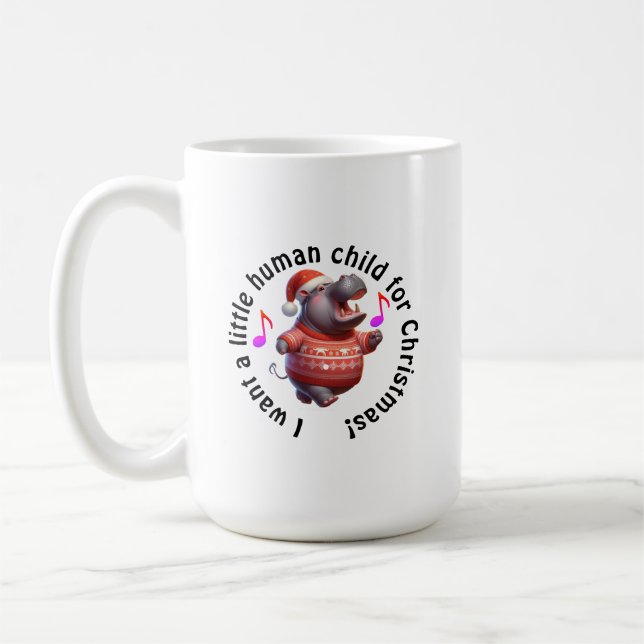 Taza De Café Hipopótamo para la parodia de Navidad (Izquierda)
