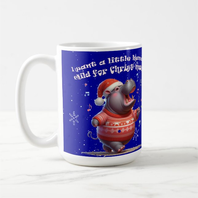 Taza De Café Hipopótamo para parodias de Navidades (Izquierda)