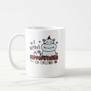 Taza De Café Hipopótamo Quiero Hipopótamo Para Navidades