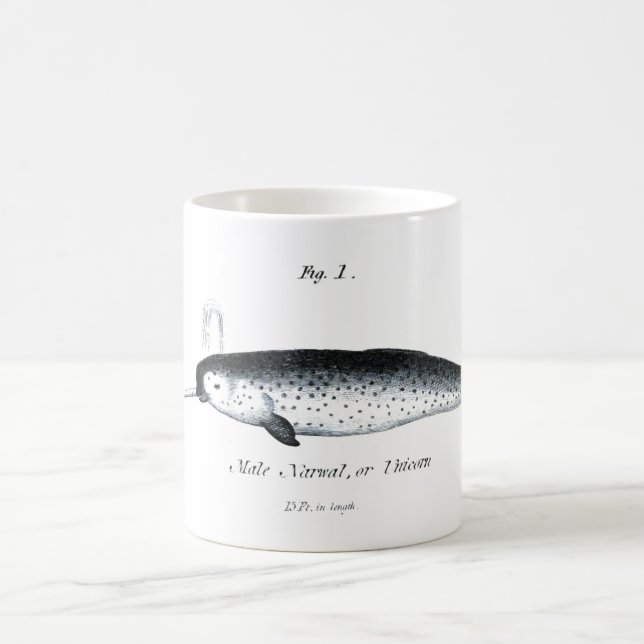 Taza De Café Hipóster de ballena unicornio  (Centro)