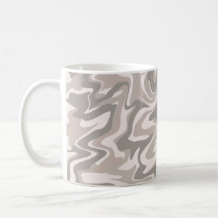 Taza De Café Hippie 70 Gray Marble Liquid Swirl Boho Patrón