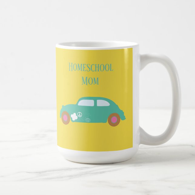 Taza De Café Hippie car homeschoa mamá (Derecha)