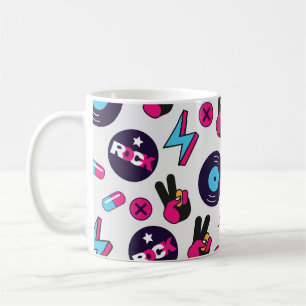 Taza De Café Hippie de Rockin': Patrón de venado de vinilo