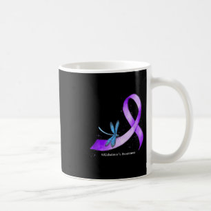 Taza De Café Hippie Dragonfly Purple Ribbon Heimers Conciencia