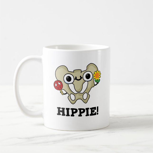 Taza De Café Hippie Gracioso Hip Bone Pun (Izquierda)