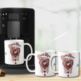 Taza De Café Hippie Heart Coffee 11 oz Mug