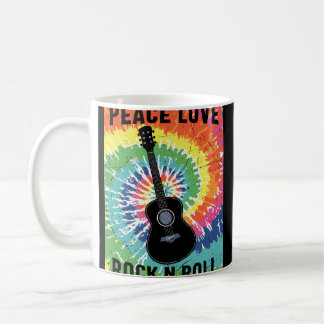 Taza De Café Hippie Peace Love Rock N Roll de Retro 80