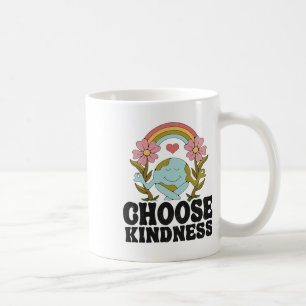 Taza De Café Hippie positivo de la paz arcoiris escoge el arte